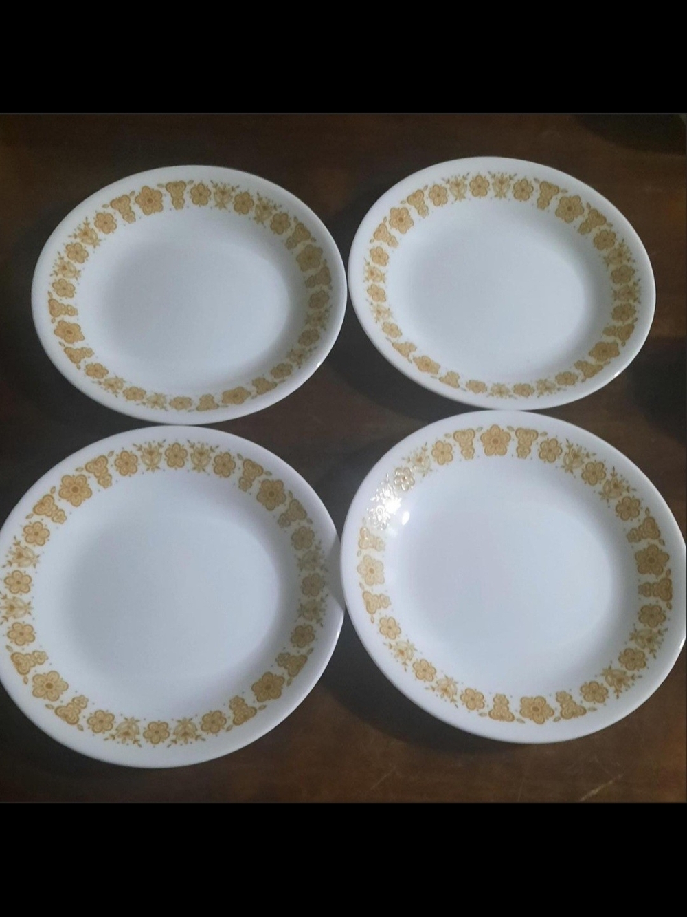 Corelle Butterfly Gold Salad Plates X 4